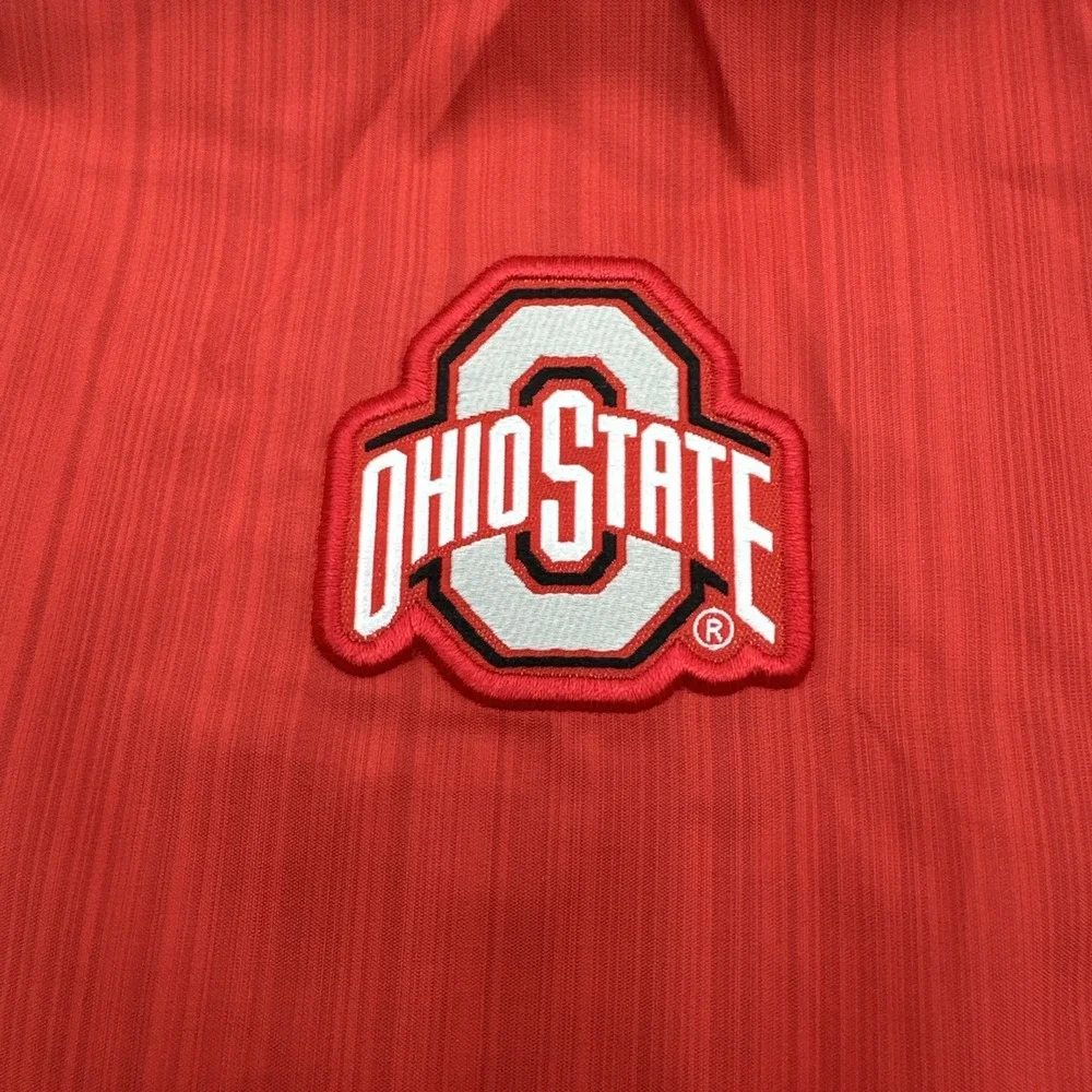 Nike Ohio State‎ Buckeyes Windbreaker Rain Jacket Mens Size Medium Red Vented M